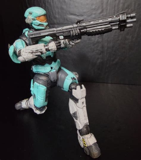 Mcfarlane Halo Reach Series 2 Cyan Spartan Hazop With M45 Tactical