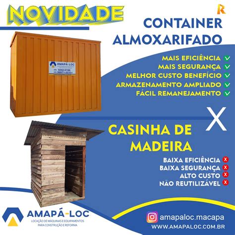 Container Almoxarifado Amapá Loc Aluguel de Máquinas e Equipamentos