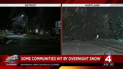 Some Communities Hit By Overnight Snow Youtube