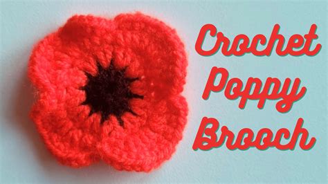 Crochet Poppy Pattern – Poppy Brooch - My Little Crochet World