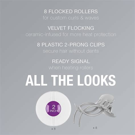 Buy INFINITIPRO By Conair Instant Heat Tourmaline Ceramic Flocked Hot Rollers Inch Hot Roller