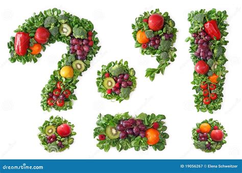 Fruit And Vegetable Alphabet Stock Image Image