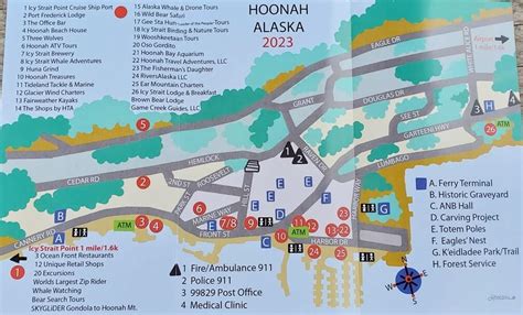 Hoonah Alaska map for a cruise ship arrival 🏔 Alaska cruise travel blog - Flashpacking America