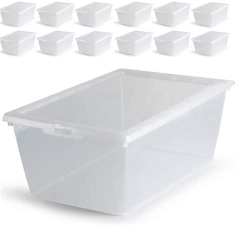 Set de 12 Boîtes de rangement bac chaussure couvercle empilable