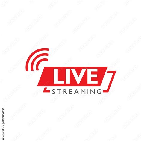 Live stream logo design. Vector illustration Stock Vector | Adobe Stock