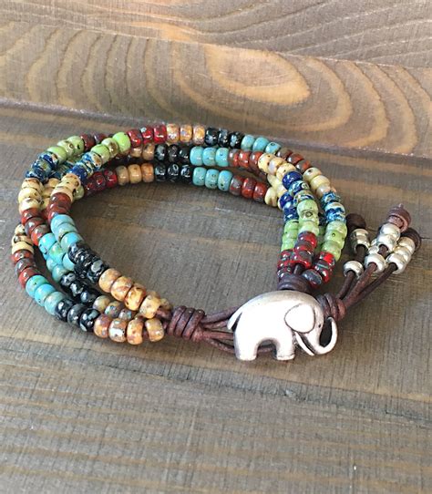 Beaded Bracelets For Women Elephant Bracelet T For Her Etsy