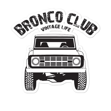 Ford Bronco Club Vintage Life Bubble-free Stickers Gift for | Etsy