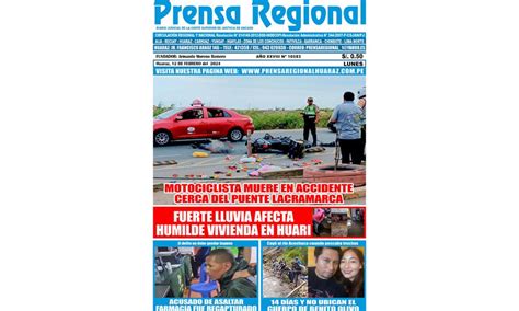 Lunes 12 De Febrero Del 2024 Prensa Regional