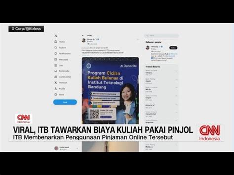 Viral Itb Tawarkan Biaya Kuliah Pakai Pinjol Youtube