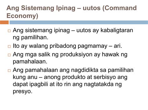 Alokasyon At Sistemang Pang Ekonomiya Araling Panlipunan 9 PPT