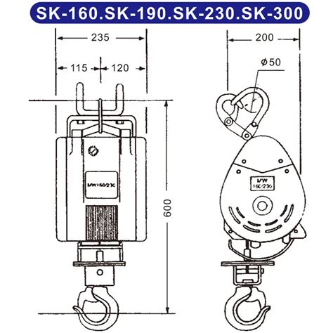 TỜI TREO MINI 230KG KIO WINCH SK 230 uy tín chất lượng