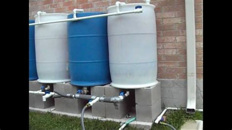 Rain Barrel Solar Pump Set Up Youtube