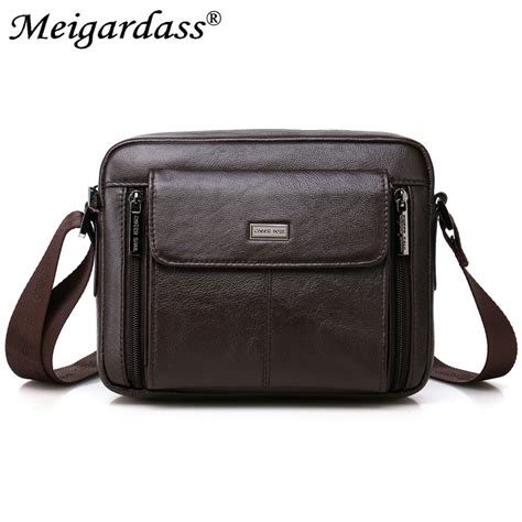 Cheer Soul Genuine Leather Messenger Bag Men Shoulder Bag Male Fashion