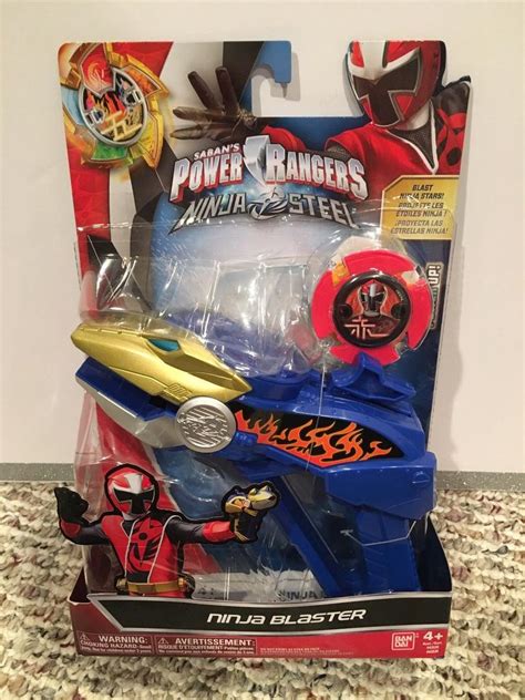 Power Rangers Ninja Steel Ninja Blaster Blue Gold New Rare | #1970894939