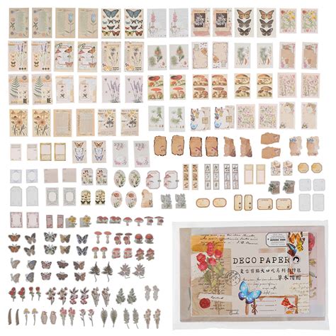 Washi Stickers,Vintage Scrapbook Stickers Washi Stickers Antique Paper ...