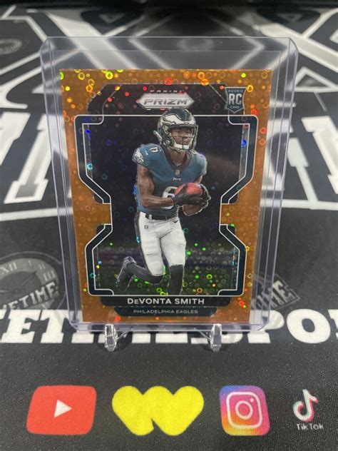 2021 Panini Prizm Rookie Orange Disco Prizm Devonta Smith 335 Rookie