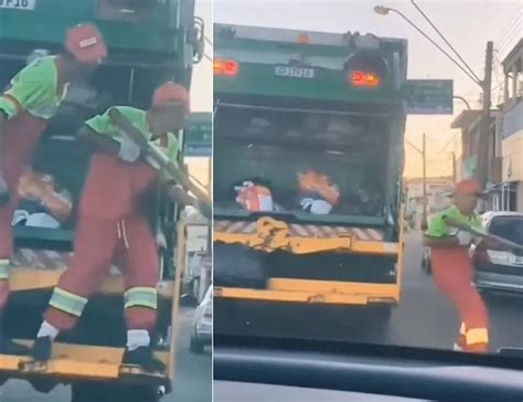 Coletor De Lixo Demitido Após Vídeo Em Que Brinca De Fazer Escolta