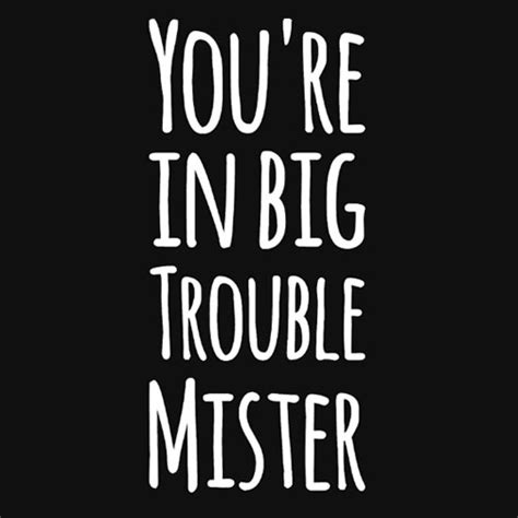 You Re In Big Trouble Mister Shirt Funny S Shirt On Sale