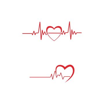 Heart Pulse Logo Template Vector Symbol Curve Cardiology Rate Vector