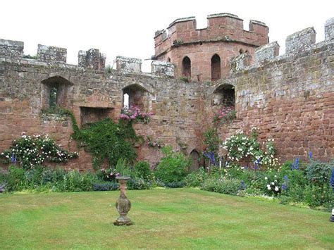 06 Pretty gardens inside curtain wall of Maxstoke Castle, Warwickshire | Curtains with blinds ...