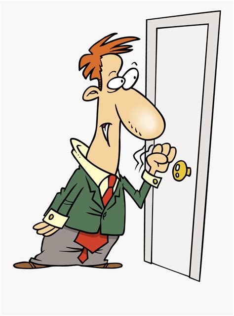 Knock At The Door Cartoon , Transparent Cartoons - Door Knocking ...