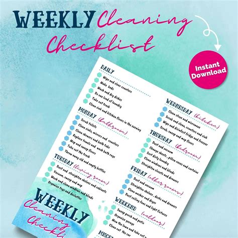 Busy Moms Deep Cleaning Checklist My Mommy Journey Shop