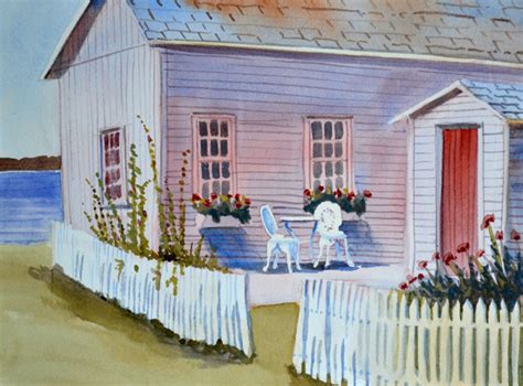 Beach House Wishes-Colorful Watercolor Painting - PJ Cook Gallery of ...