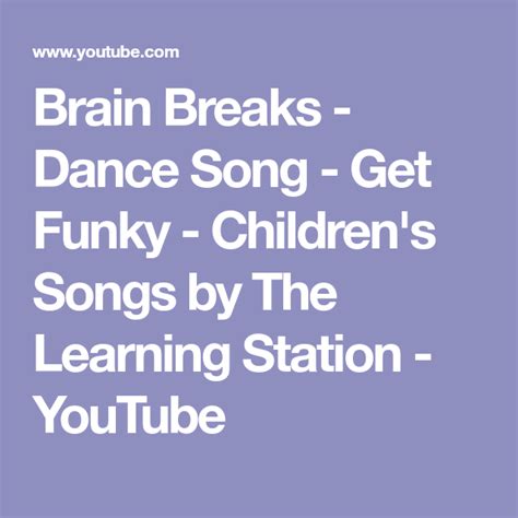 Brain Breaks Dance Song Get Funky Childrens Songs By The