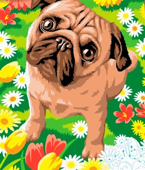 Набор для творчества Sequin Art Painting By Numbers Junior Pug 23x30 см