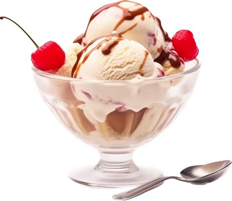 Ice Cream Sundae With 25065305 Png