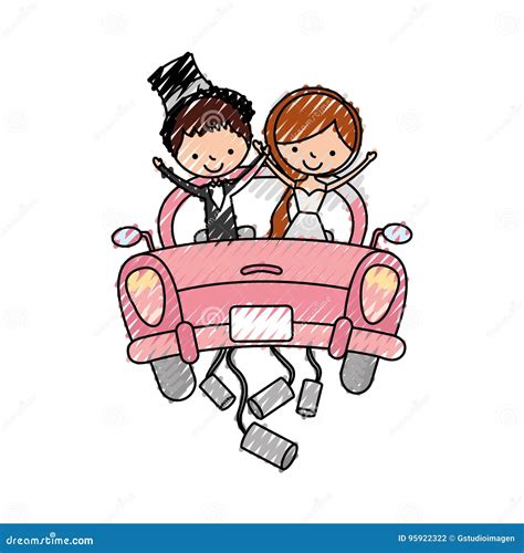 Married Couple In Car Avatar Characters Stock Vector Illustration Of