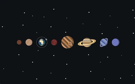 Minimal Solar System Hd Wallpaper System Wallpaper Desktop Wallpaper