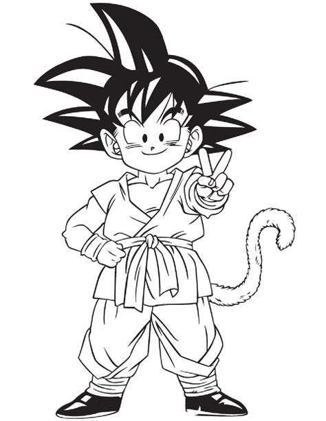 Songoku - Dragon Ball Z Kids Coloring Pages