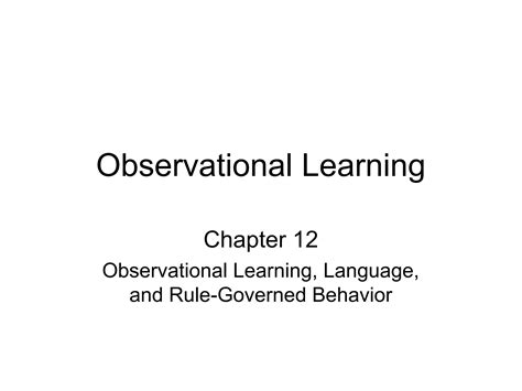 Observational learning | PPT
