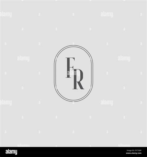 Initial Fr Wedding Monogram Logo Design Vector Graphic Stock Vector