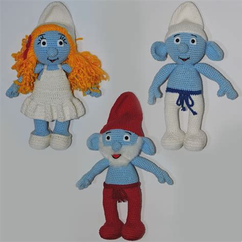 Kit De Amigurumis Os Smurfs Shopee Brasil