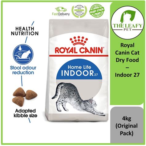 Royal Canin Indoor 27 Adult Cat Dry Food 4kg Original Pack Shopee