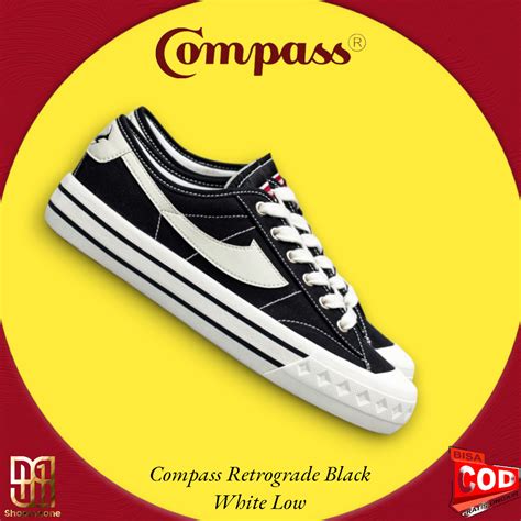 Jual ORIGINAL MURAH COMPASS RETROGRADE BLACK WHITE LOW Shopee