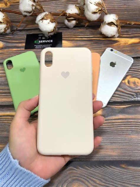 Купить Чехол Iphone Xs Max Silicone Case с сердечком розовый в магазине 3g Сервис