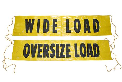 18" x 84" Oversize Wide Load Sign | Shippers Supplies