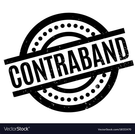 Contraband Rubber Stamp Royalty Free Vector Image