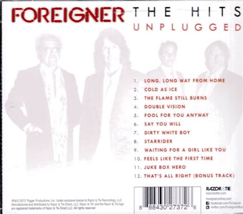 Hits Unplugged By Foreigner Cd 2014 For Sale Online Ebay