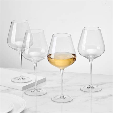 Samantha Set of 4 White Wine Glasses – Mikasa