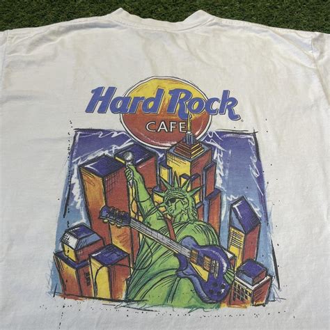 Vtg Hard Rock Cafe New York T Shirt Flaw Depop