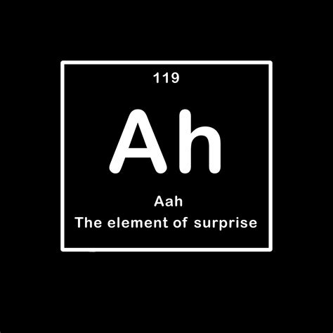 Ah The Element Of Surprise Periodic Table Of The Elements Metal Photo