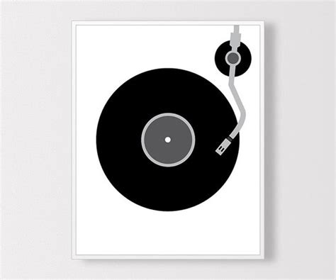 Vinyl Record Print Minimal Vinyl Art Vinyl By Claresprintables