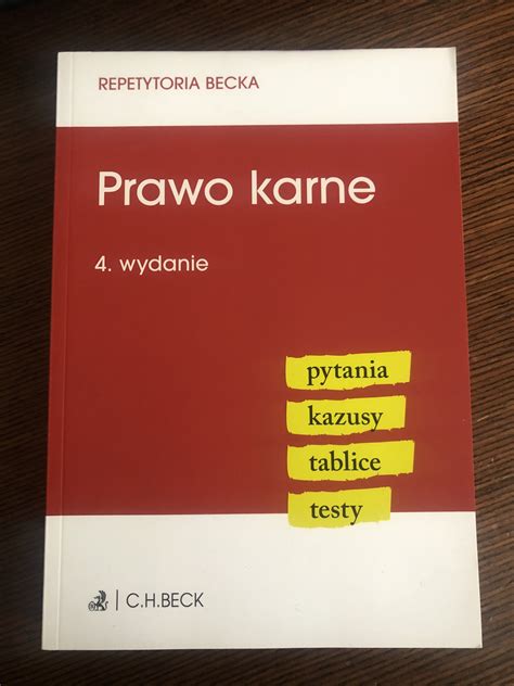 Prawo Karne Pytania Kazusy Tablice Testy Warszawa Kup Teraz Na