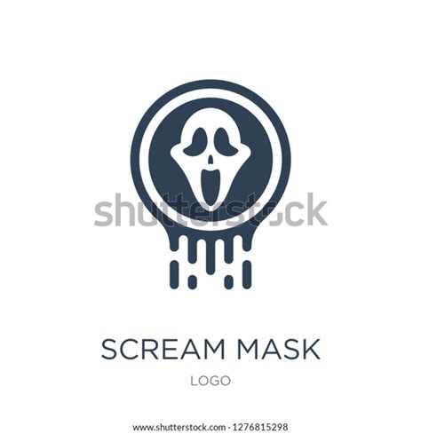 Scream Mask Icon Vector On White Stock Vector (Royalty Free) 1276815298 ...