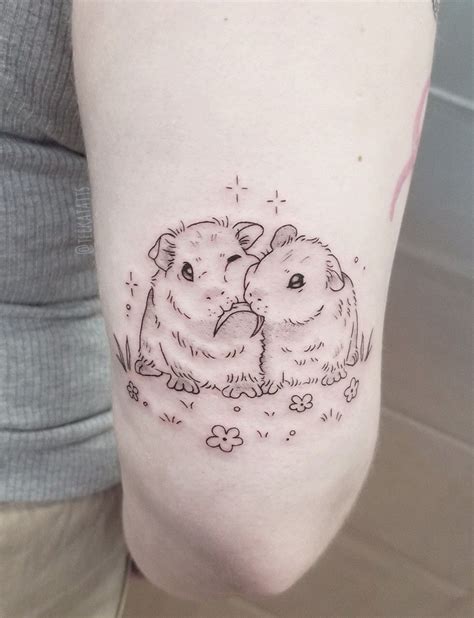 Guinea pig tattoo | Pig tattoo, Cute tattoos, Cute tiny tattoos