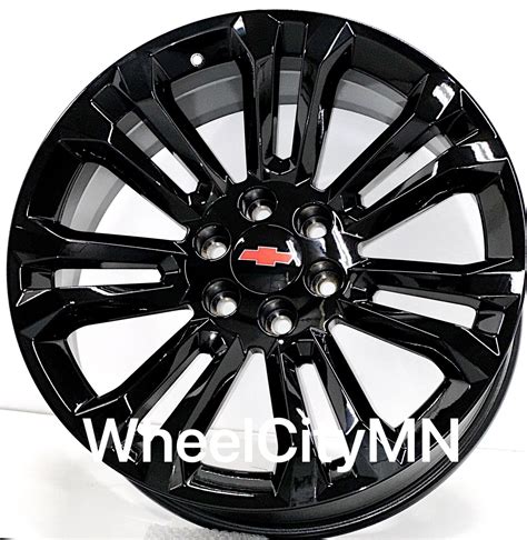 22 Gloss Black Oe Replica 5666 Wheels Fits Chevy Tahoe Silverado 1500 6x55 24 Ebay